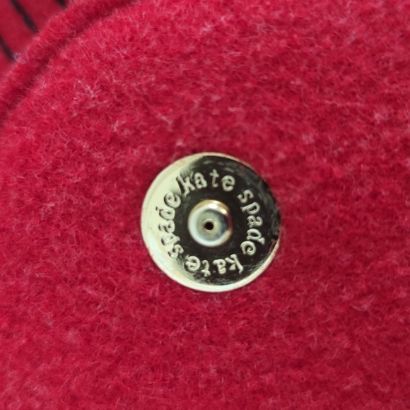 Kate Spade Red Wool & Patient Leather Shoulder Bag - Picture 10 of 12